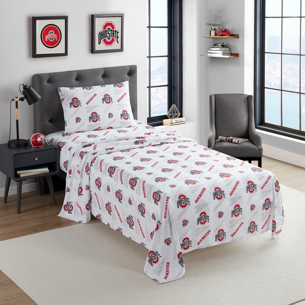 NCAA Licensed Ohio State Buckeyes Team Bedding Sheet Set