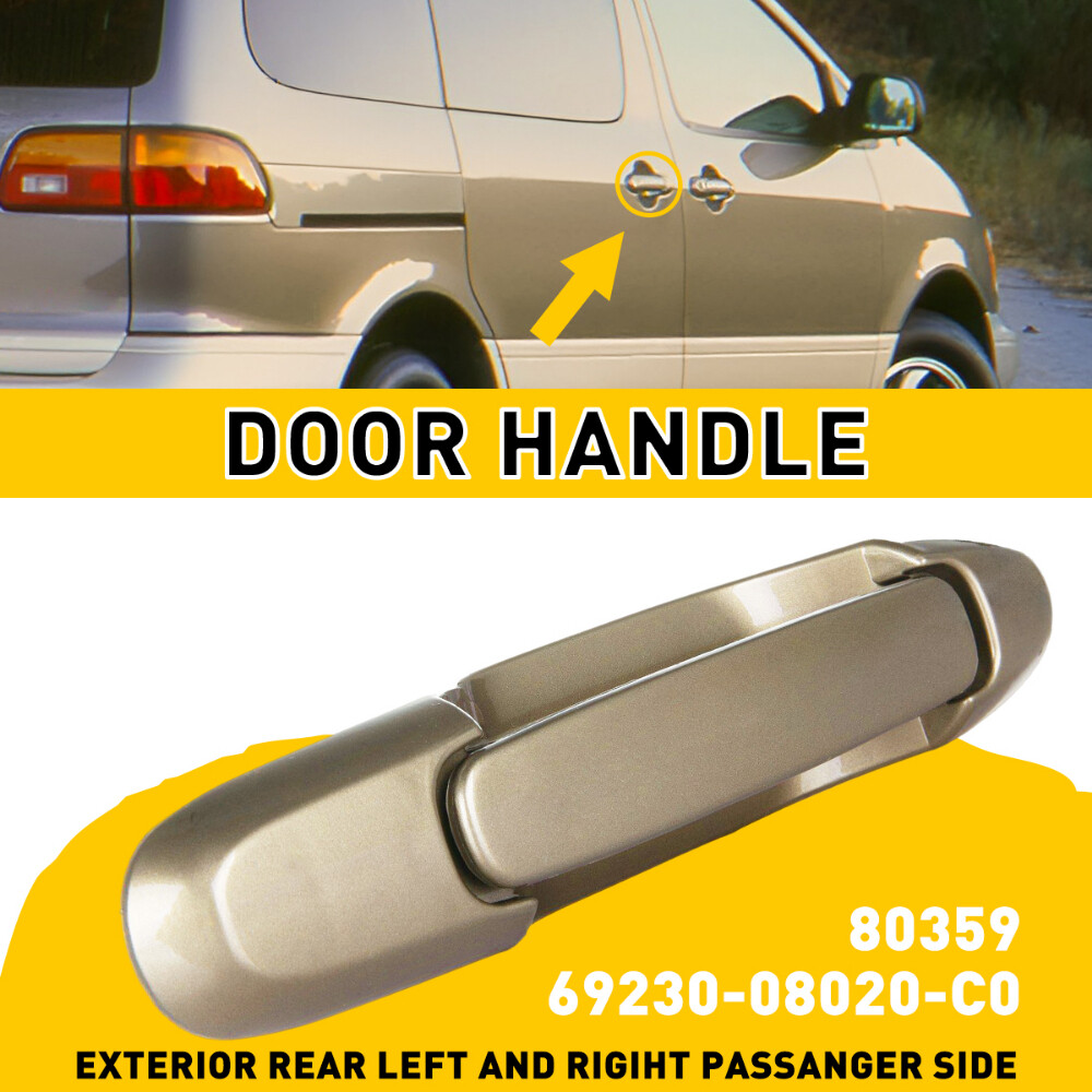 Outside Sliding Door Handle For 1998-03 Toyota Sienna Gold Rear 69230-08020-C0 M