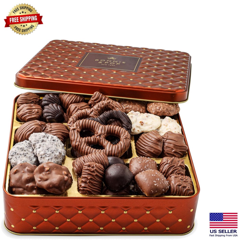 Elegant Chocolate Gift Basket with 15 Gourmet Treats - Perfect for Any Occasion