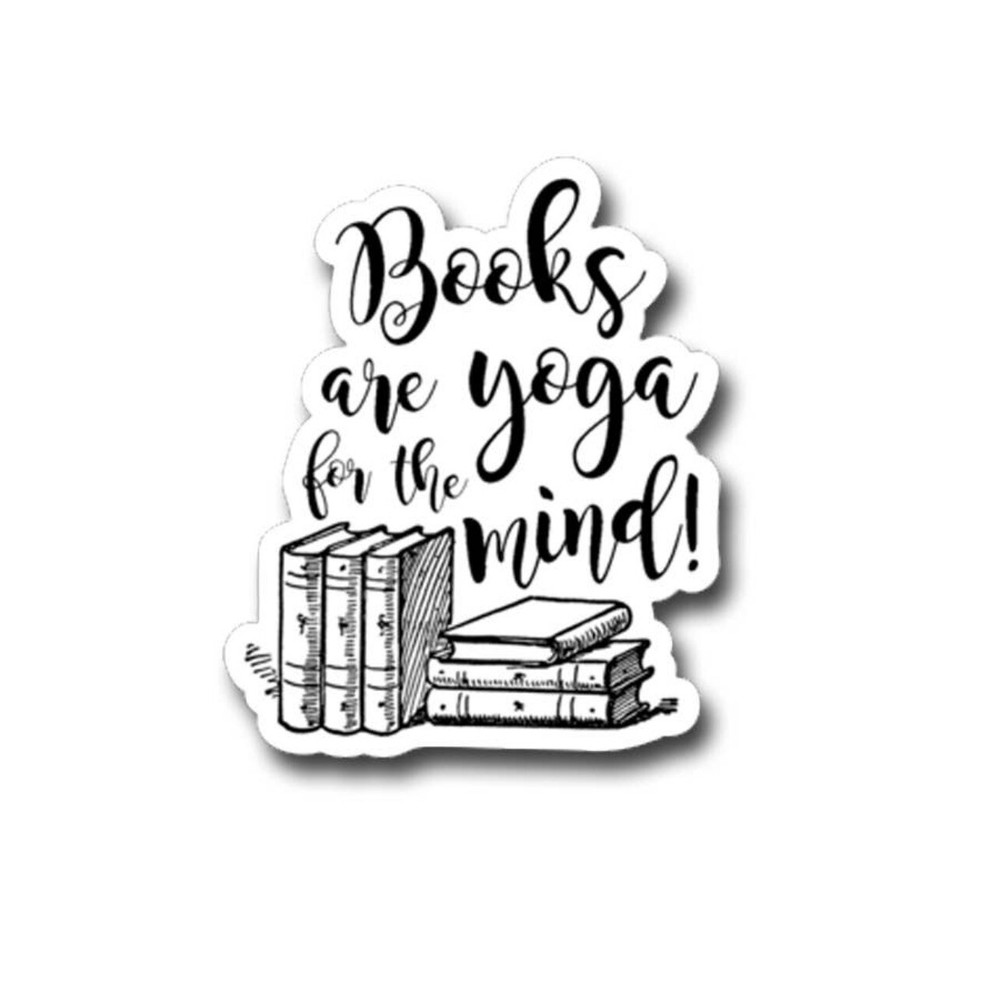 Books Are Yoga For The Mind Vinyl Sticker