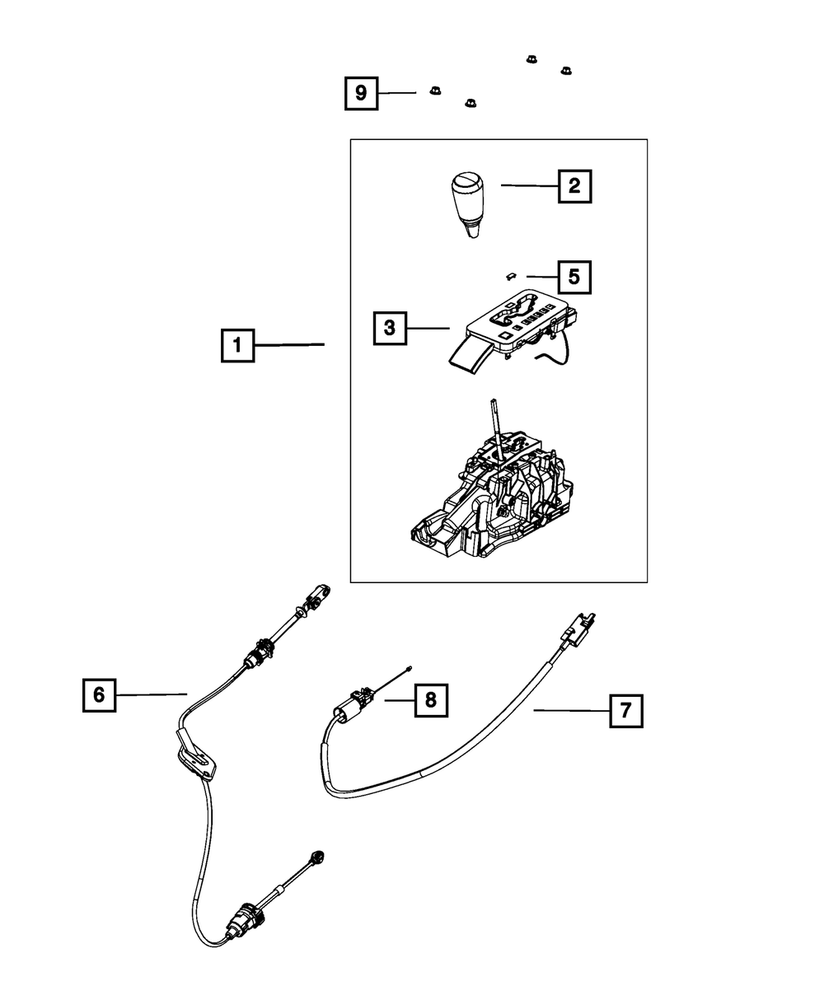 Genuine Mopar Gearshift Knob 68079415AA