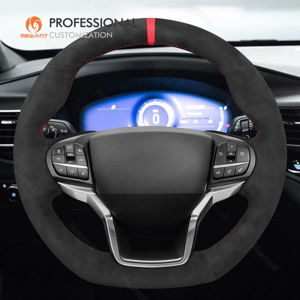 Custom Alcantara Steering Wheel Cover for Ford Explorer ST ST-Line Timberline – DIY Upgrade