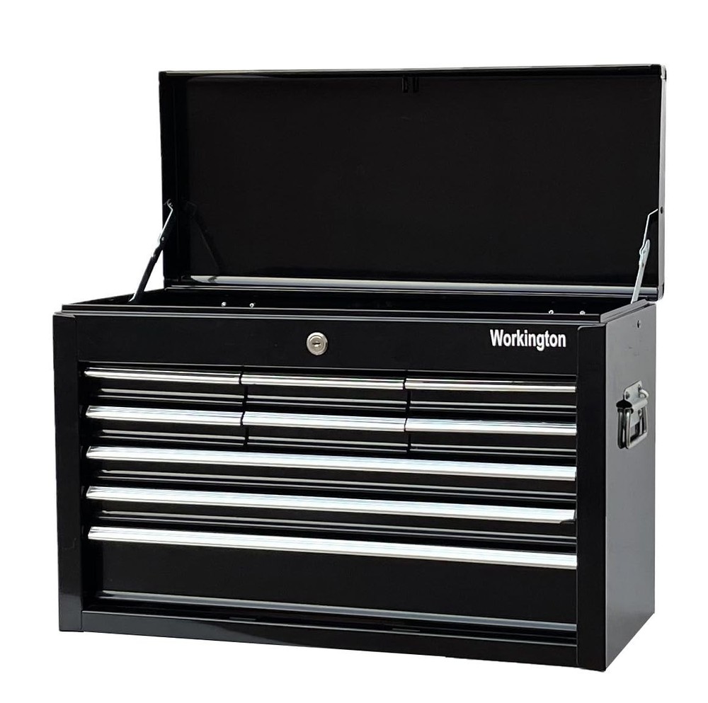 24-Inch Portable Metal Tool Chest with 9 Drawers - Heavy-Duty Storage Cabinet  