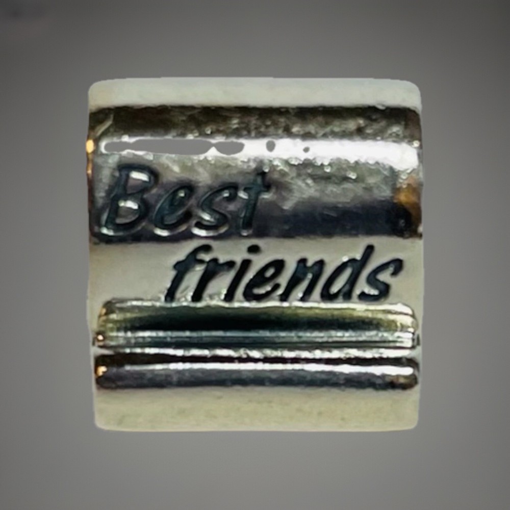 Authentic Pandora 790512 Sterling Silver “Best Friends “ Scroll Bead Charm