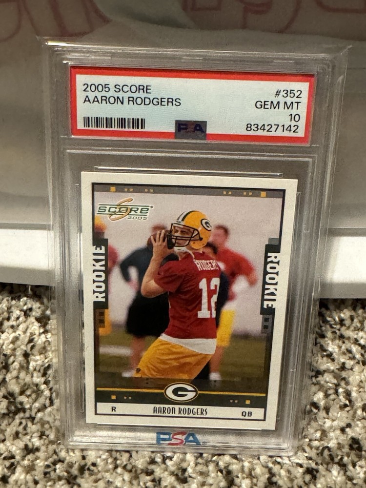 Aaron Rodgers 2005 Score #352 Rookie Card PSA 10 Gem Mint Packers/Jets