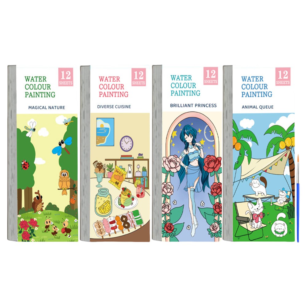 Water Color Paint Pad Kids Watercolor Drawing Pad Pocket Water Color