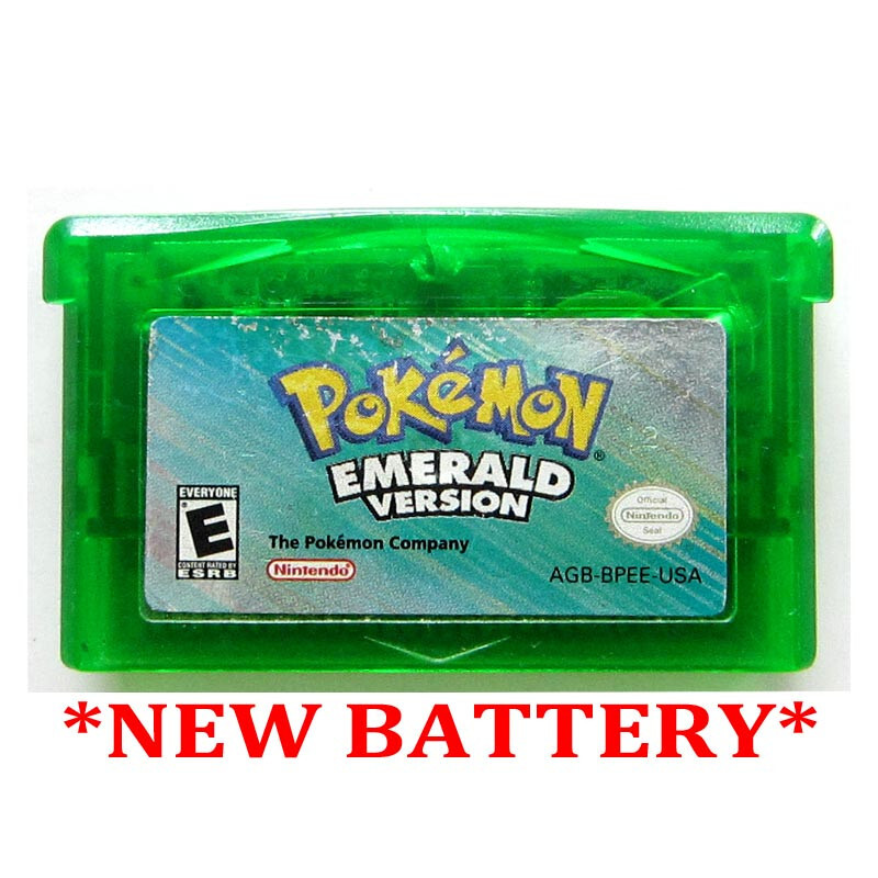 Pokemon Emerald Version * New Battery * (Game Boy Advance Gameboy) * AUTHENTIC *