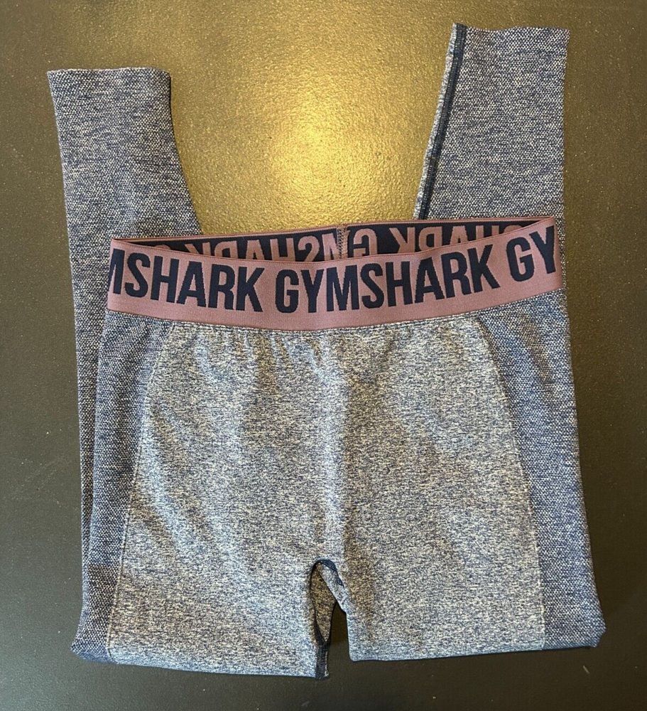 Gymshark Dry Flex Leggings Womens Grey Body Contour Moisture Wicking, Sz Medium