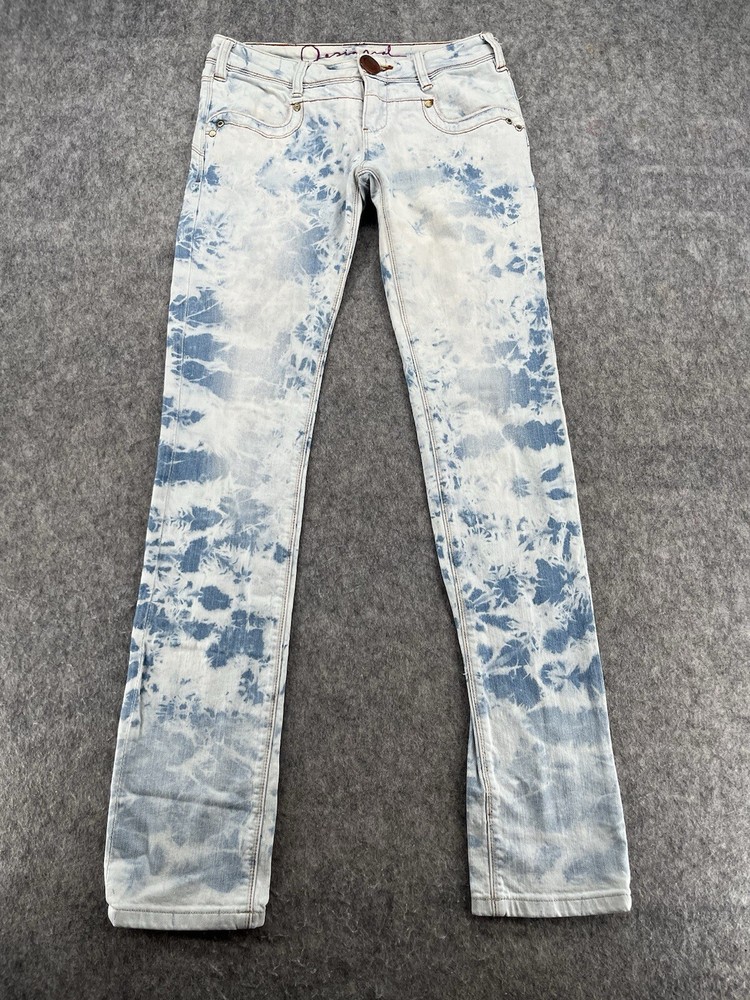 Vintage Y2K Desigual Womens Acid Wash Denim Jeans Size 26