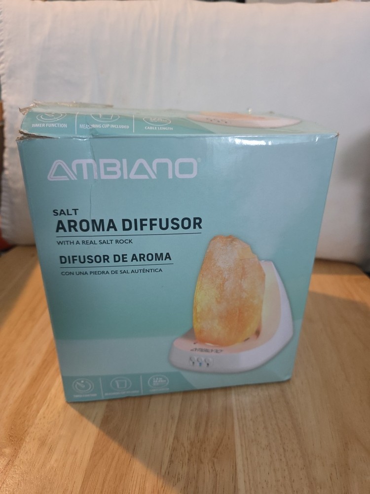 Salt Lamp & Essential Oil (Not Included) Aroma Diffuser - Auto On/Off