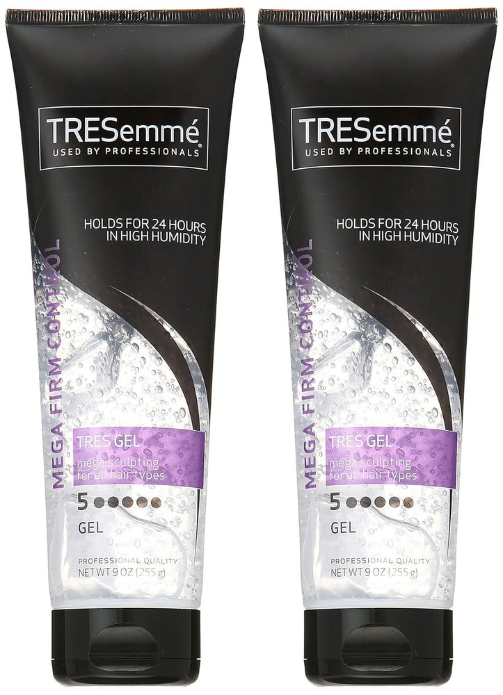 TRESemme Tres Two Mega Frizz Control Hair Styling Gel, Unisex 9oz (2 Pack)