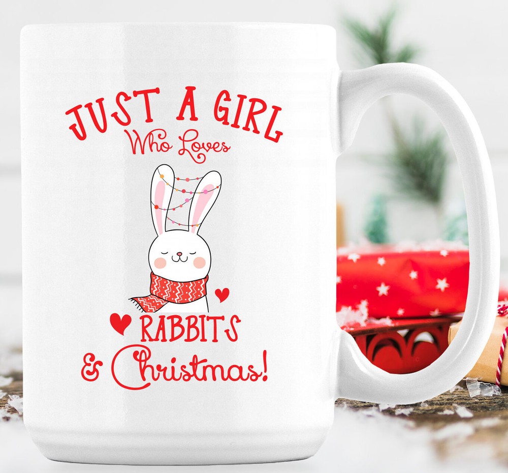 Girl Loves Rabbits And Christmas Christmas Gifts For Rabbit Lovers Rabbit