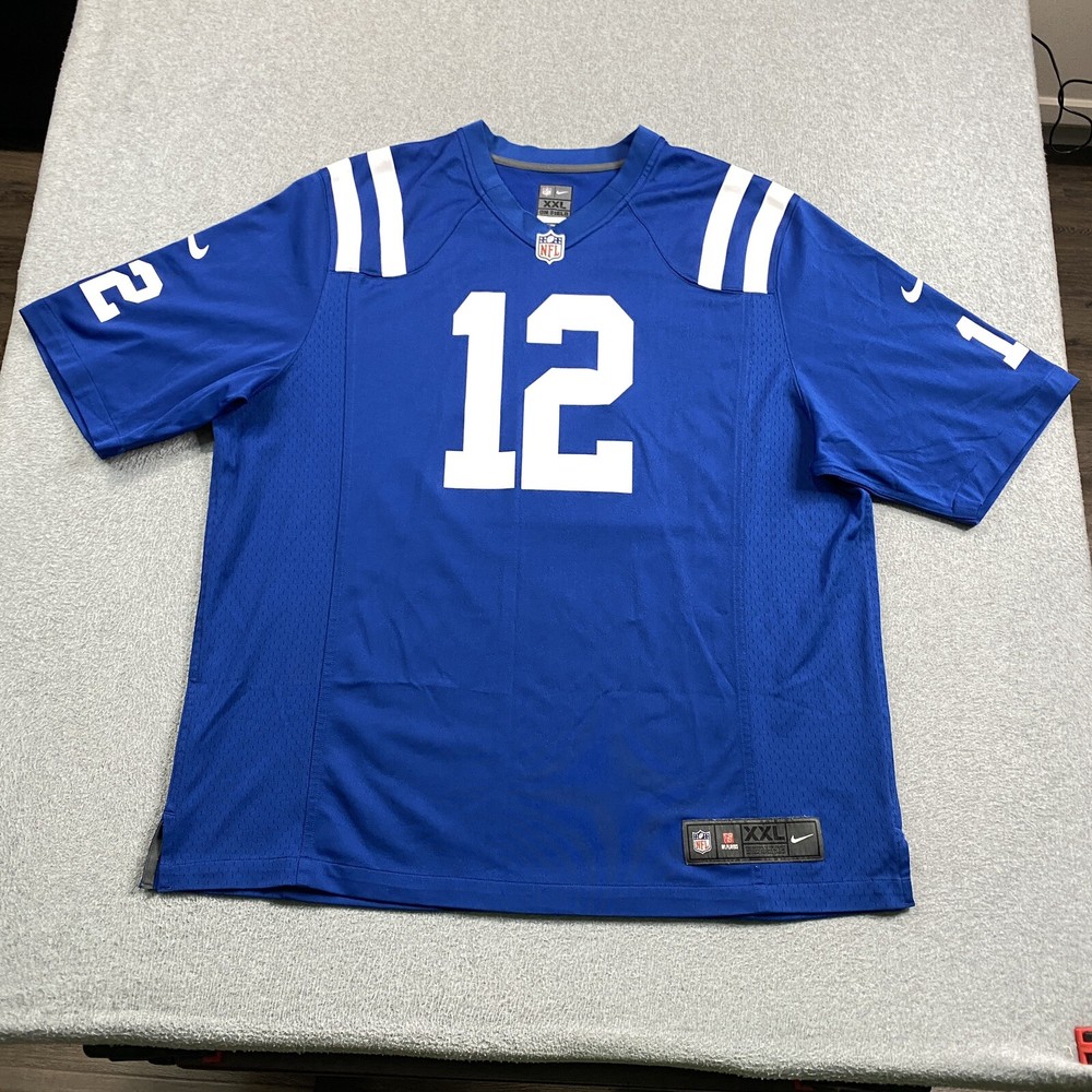 Nike NFL Indianapolis Colts Andrew Luck #12 Blue Jersey Mens 2XL Football Logo
