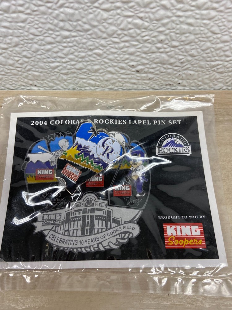 Vintage 2004 MLB Colorado Rockies Collection Lapel Pins Set Of 4 NOS