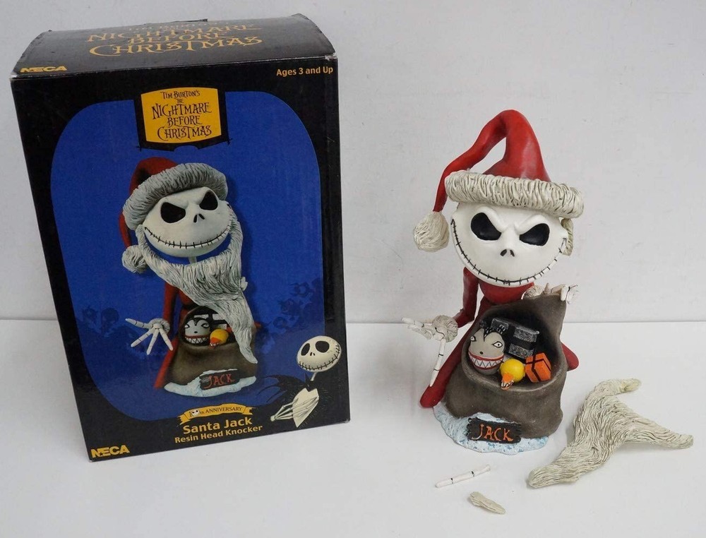 Head Knocker Santa Jack Tim Burton Nightmare Before Xmas Figure Resin 18Cm Neca