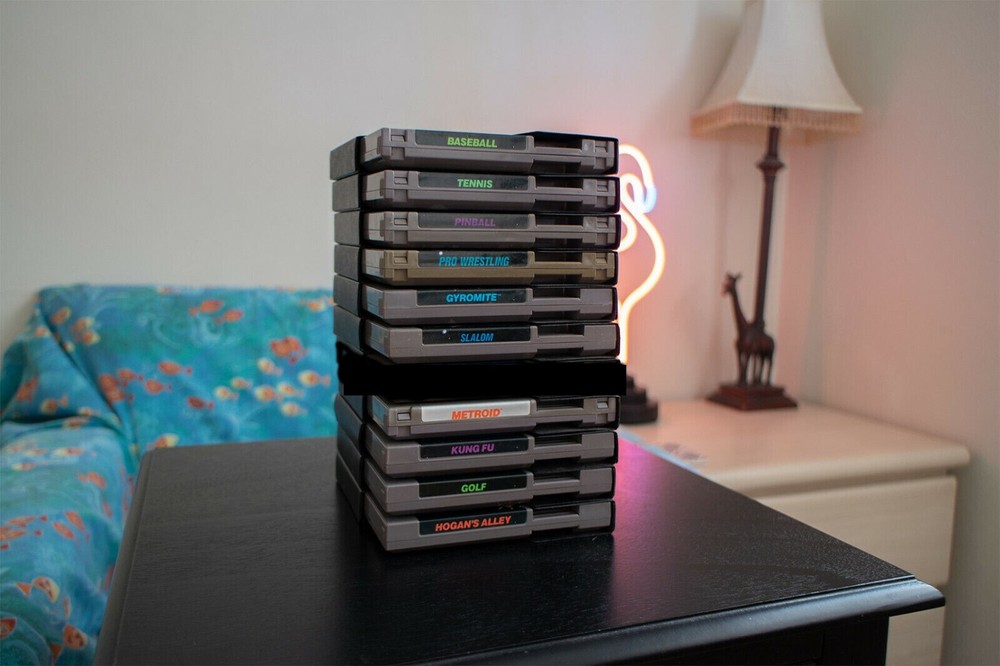 11 NES Games - Black Box Bundle - Metroid, Kung Fu, Hogan's Alley, Slalom, Etc.