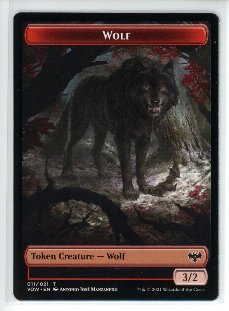 WOLF TOKEN (011) Crimson Vow #11 VOW(NM+)(MTG)