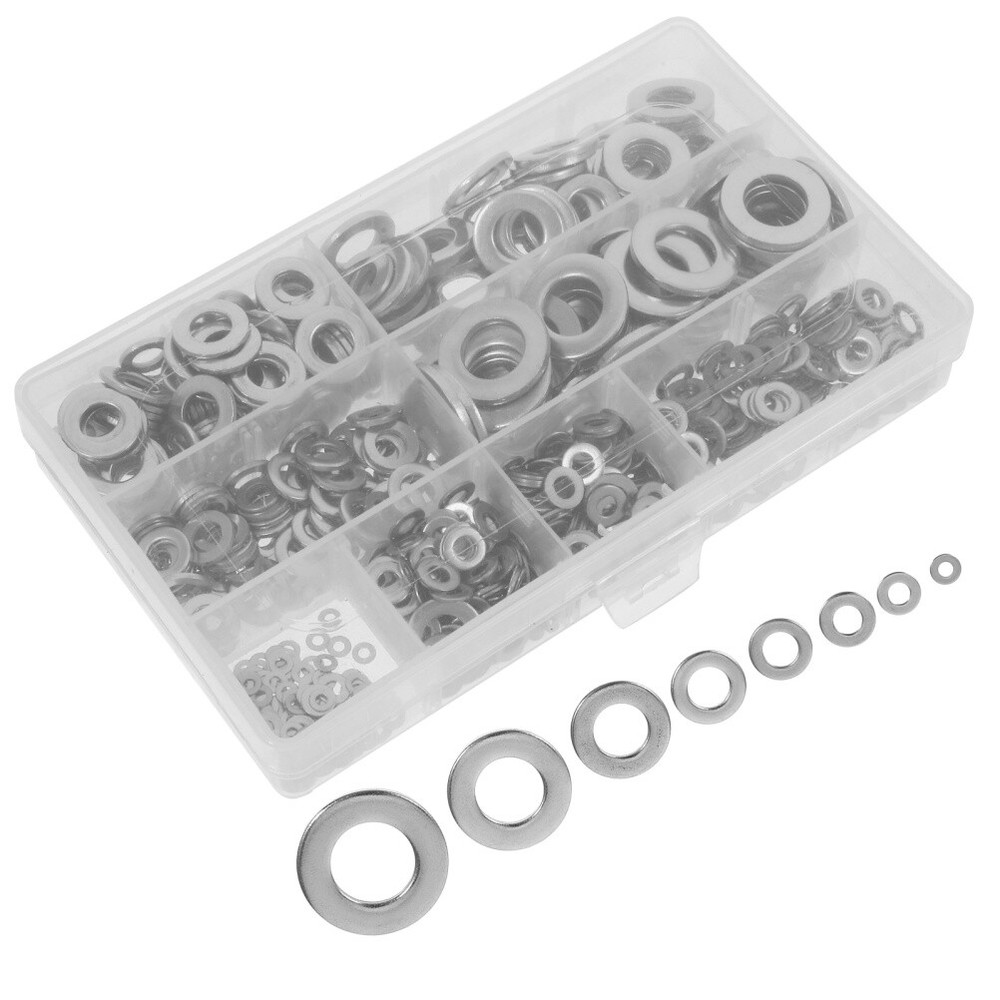 1010pcs Flat Washers Screws Metal Flat Washers Flat Washers Grommet Kits