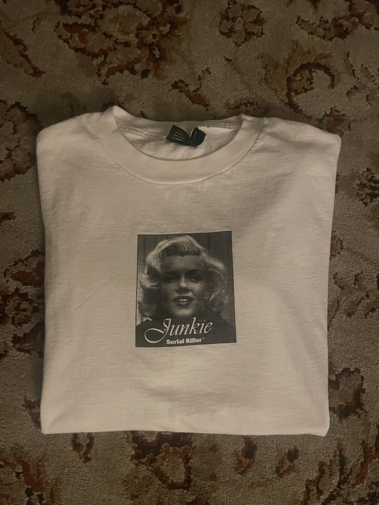 Vintage Y2K Serial Killer Marilyn Monroe Junkie T Shirt Size M