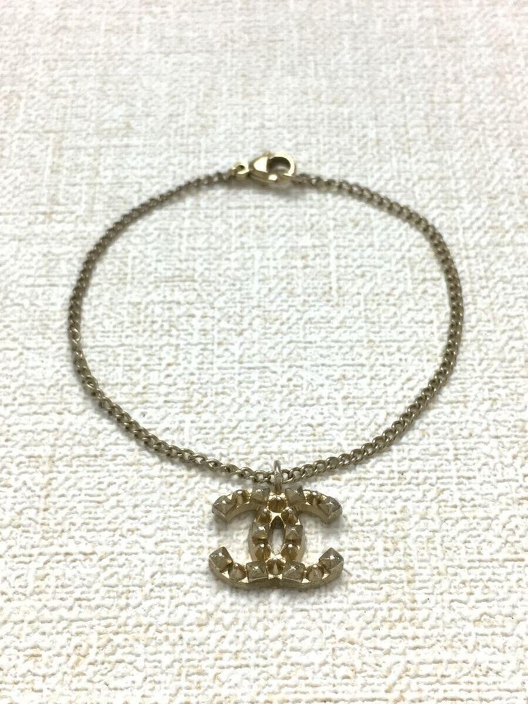 Chanel Coco Mark Studs Bracelet in Gold for Women 2003 Collection