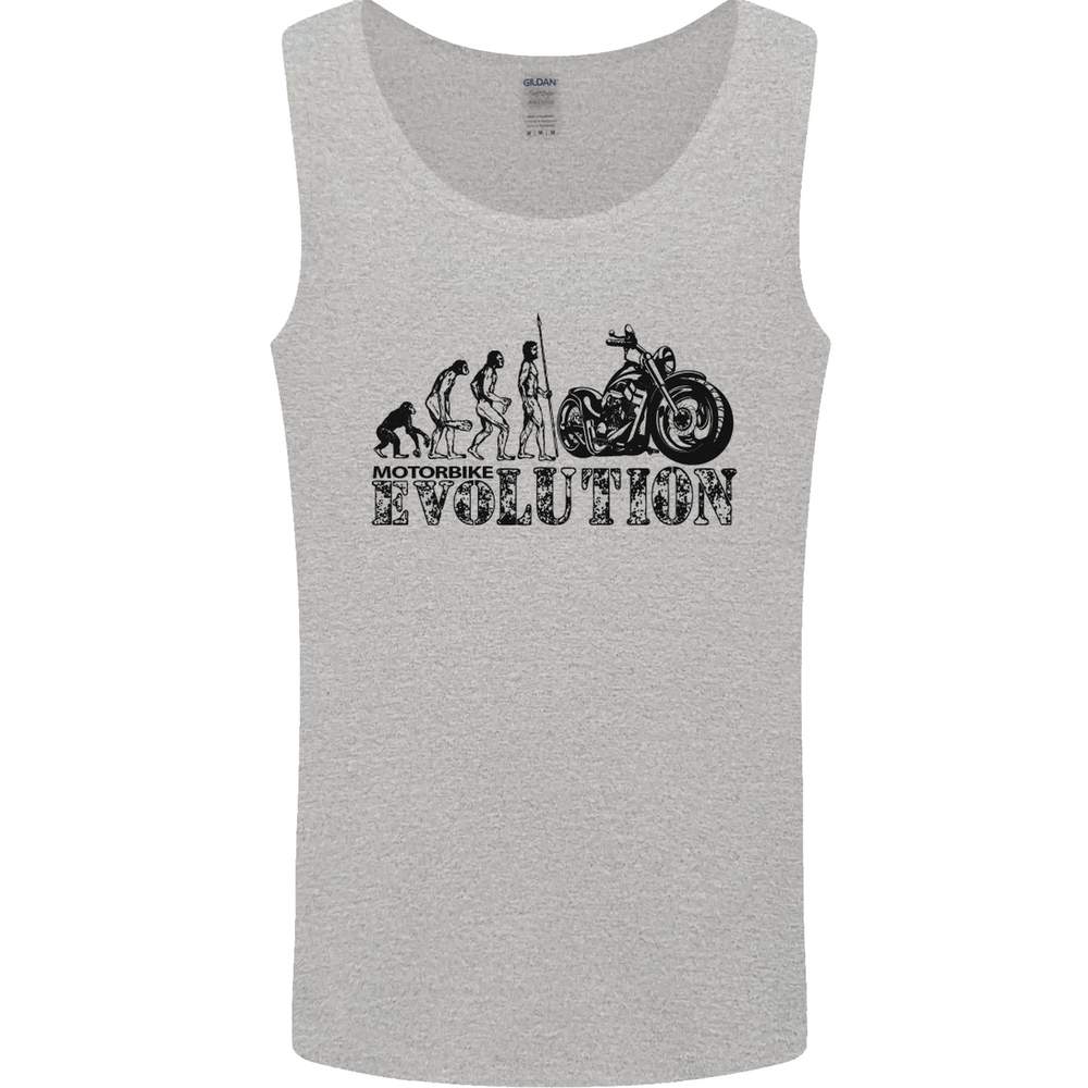 Evolution of Motorcycle Motorbike Biker Mens Vest Tank Top