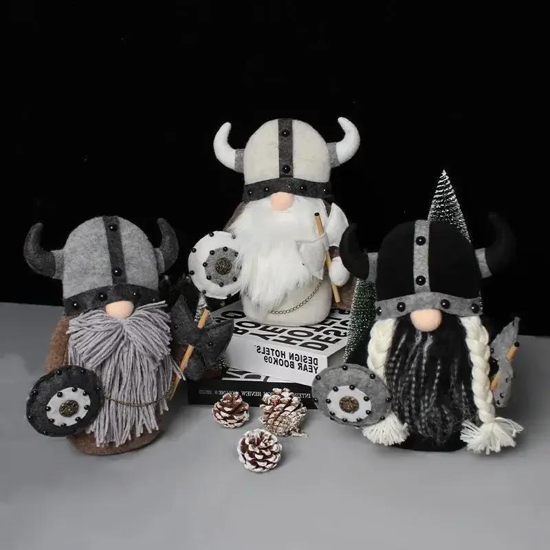 Figurine Gnomes Viking Resin Modern Small Smooth Multicolor Decor Free Stand