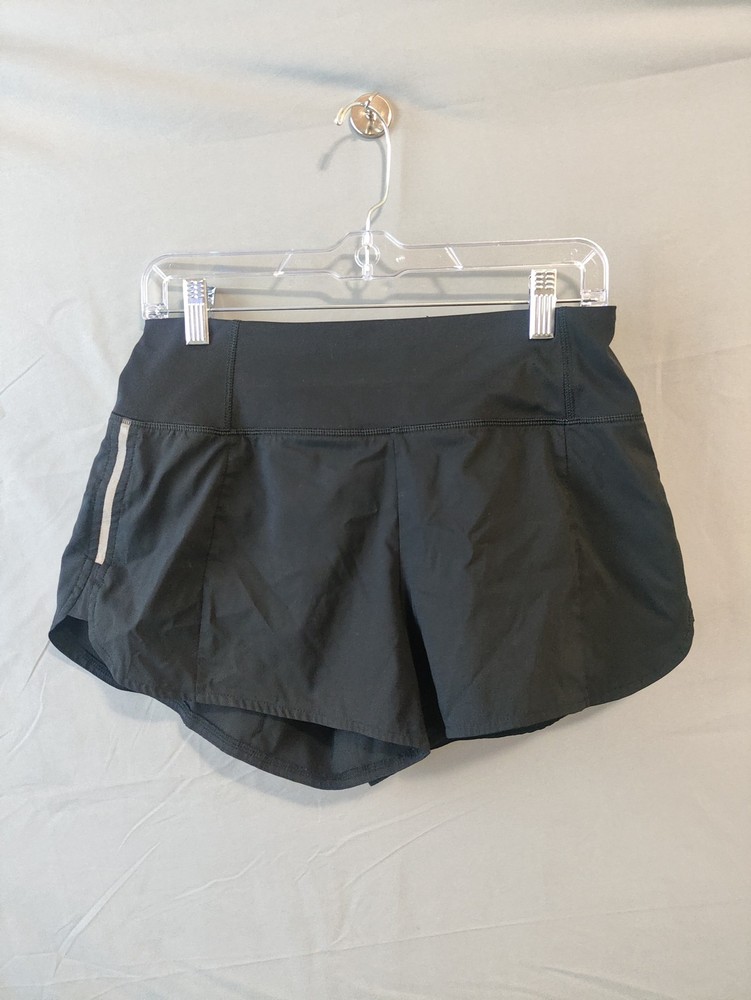 Athleta Shorts Womens Small High Rise Running Athletic Zip Pocket Reflective