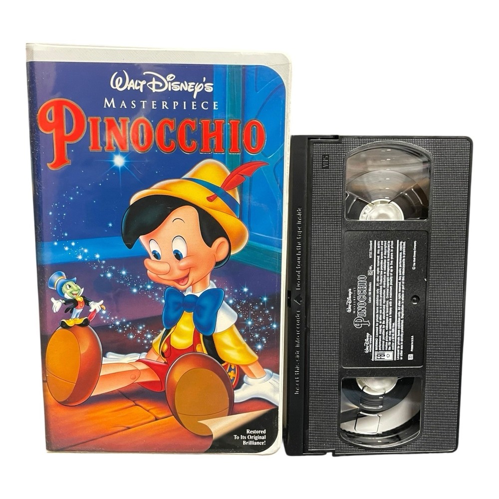 Pinocchio VHS 1993 Walt Disney Masterpiece Collection Clamshell