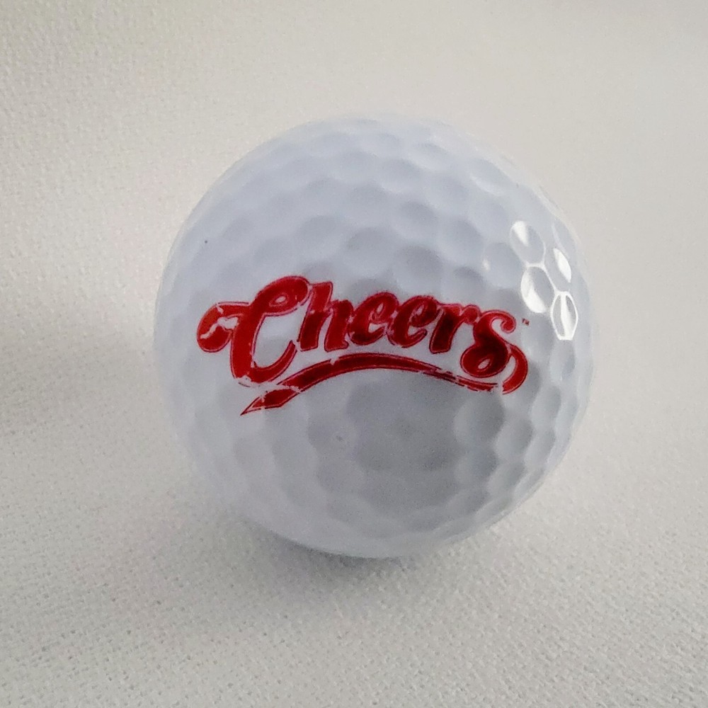 Cheers Logo Red Golf Ball