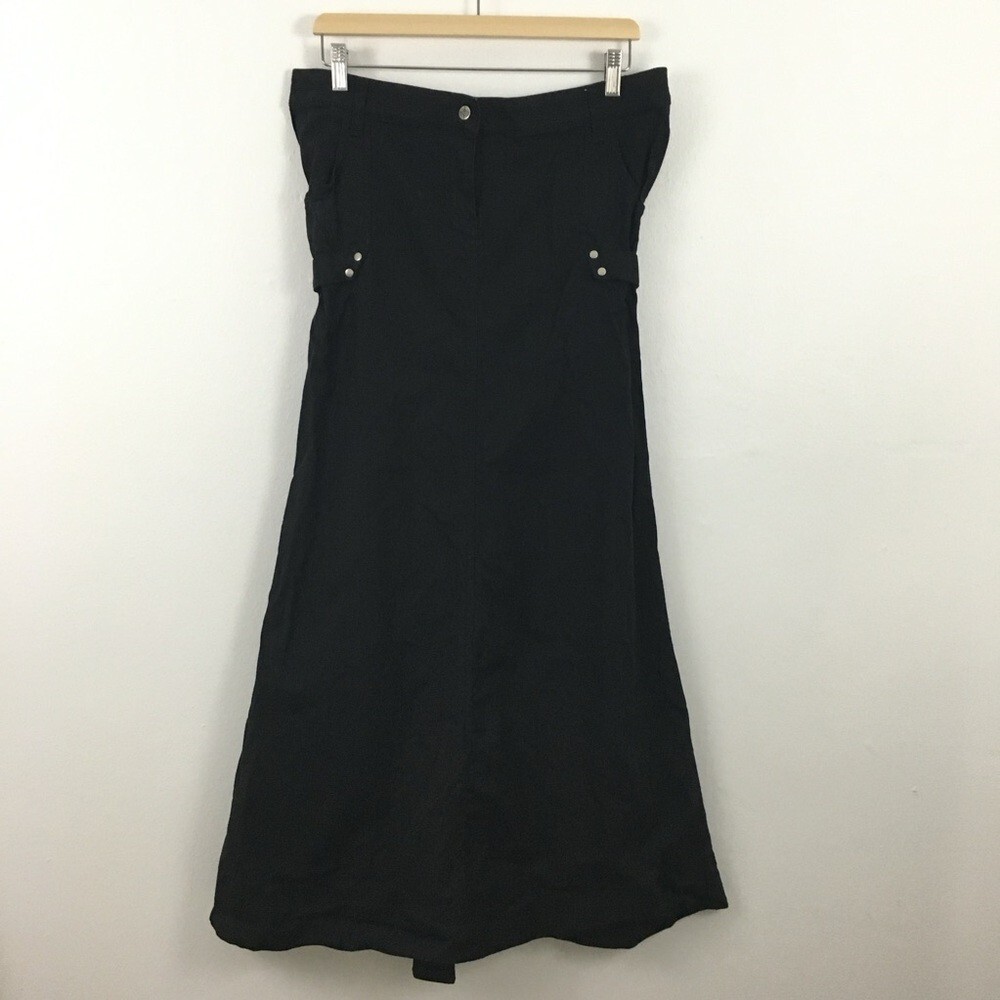 Vintage Lip Service Women’s Y2K Long Black Maxi Floor Length Skirt Size XL