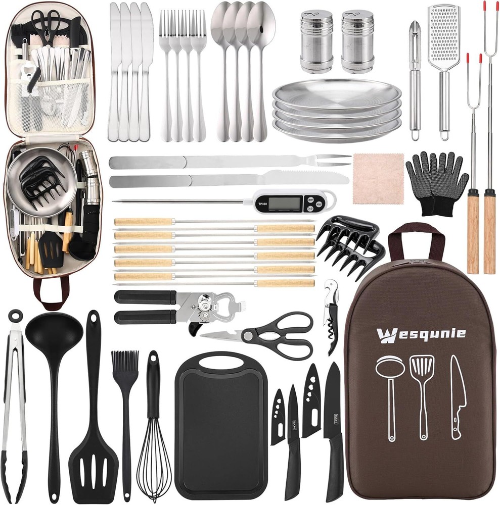 Camping Essentials Cookware Cooking Utensils Set - Camping Kitchen Utensils