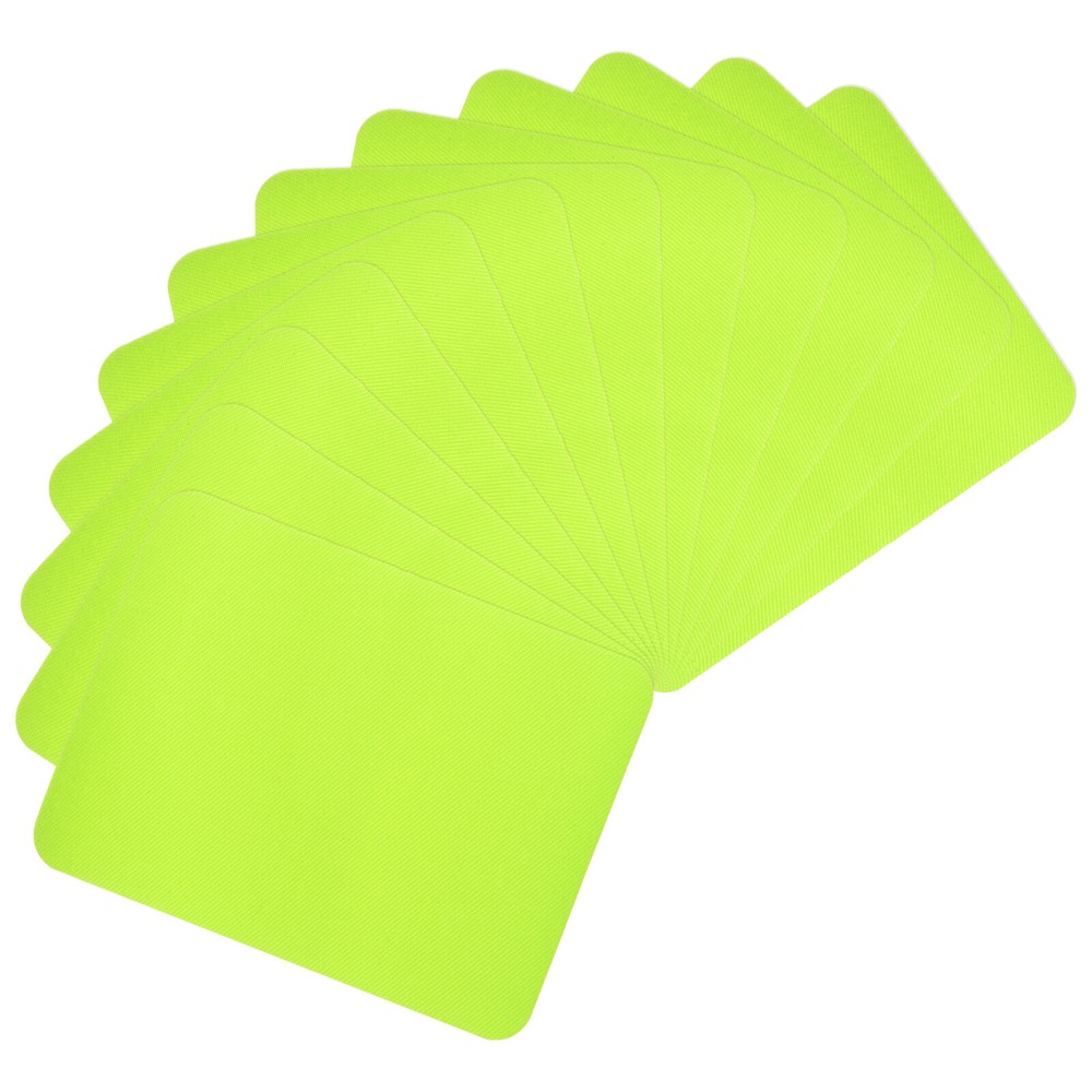 12Pcs 4.9x3.7 Iron-On Neon Green Fabric Patches for Clothing Repair