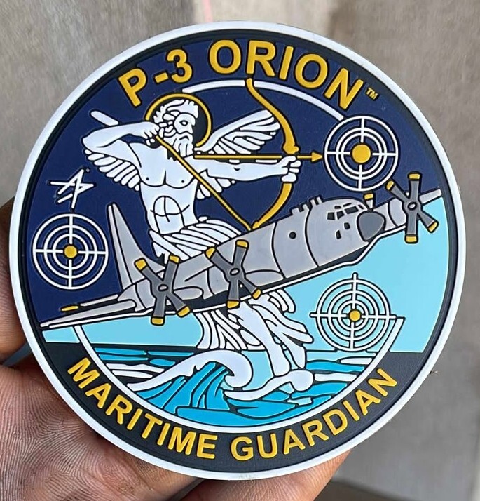 Lockheed Martin P-3 Orion Maritime Guardian 3.5 Inch Hook and Loop PVC Patch