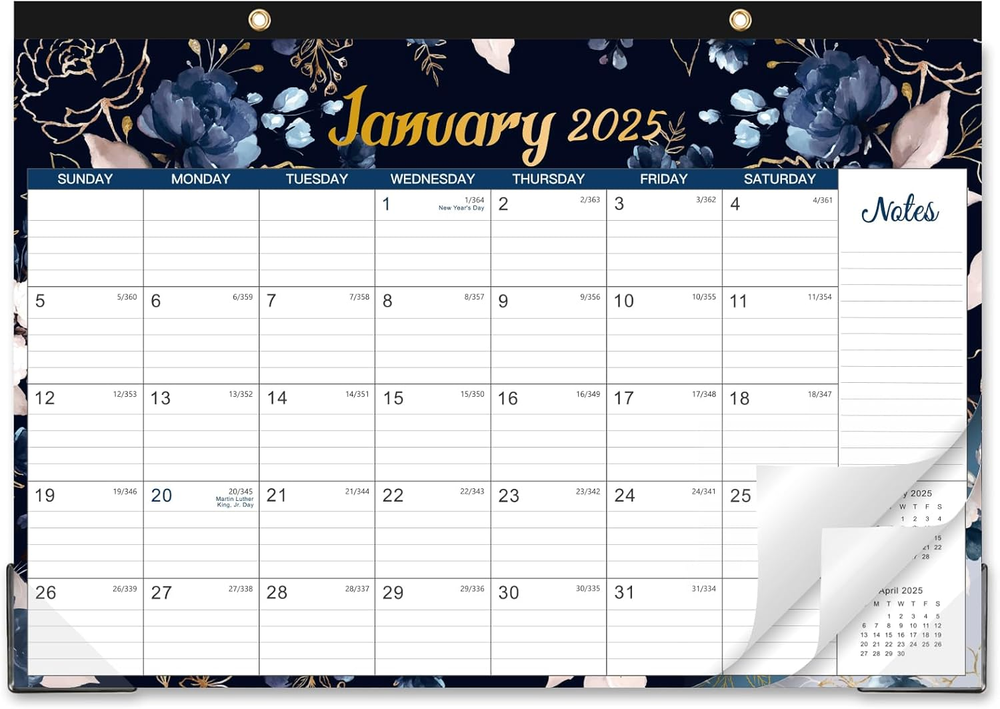 2025 Calendar - Desk Calendar 2025, January 2025 - December 2025, 17'' X 12'', 1