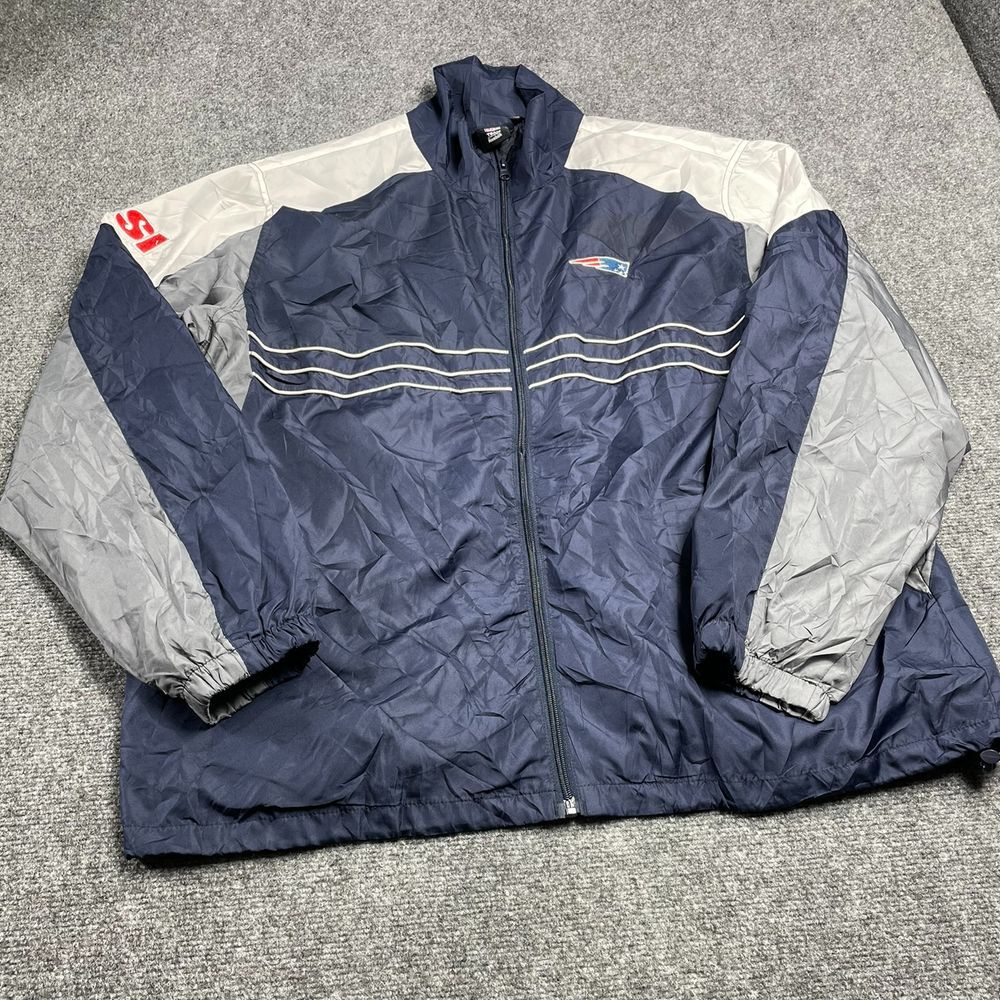 Reebok NFL Men's Blue Jacket Long Sleeve Windbreaker Collared Sports Size XL