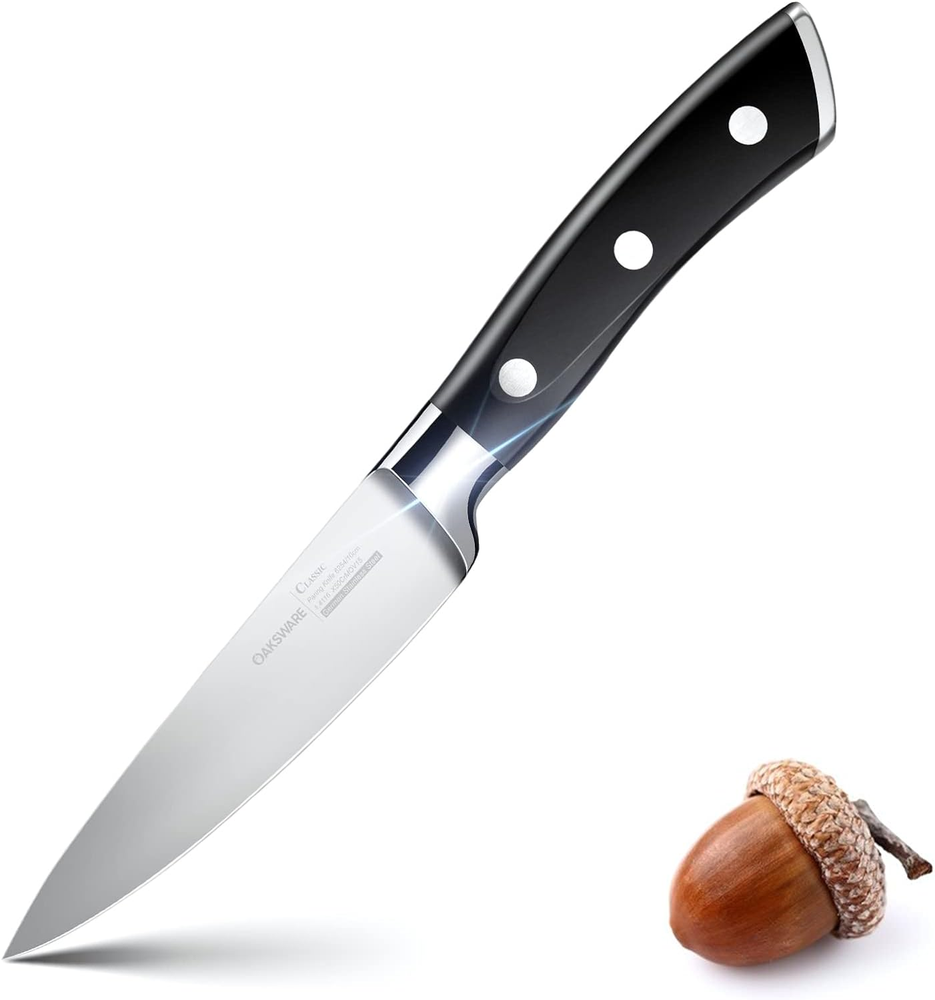 Ultra Sharp 4-Inch German Stainless Steel Paring Knife for Fruits