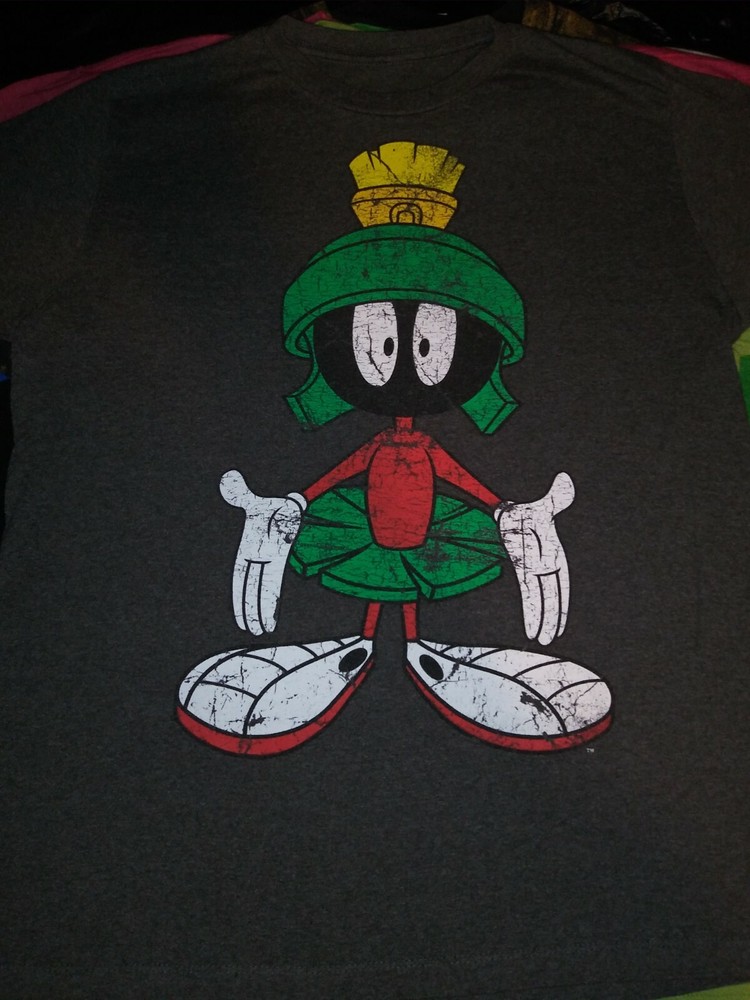 Marvin The Martian Warner Bros Cartoon Space Alien Medium T-Shirt