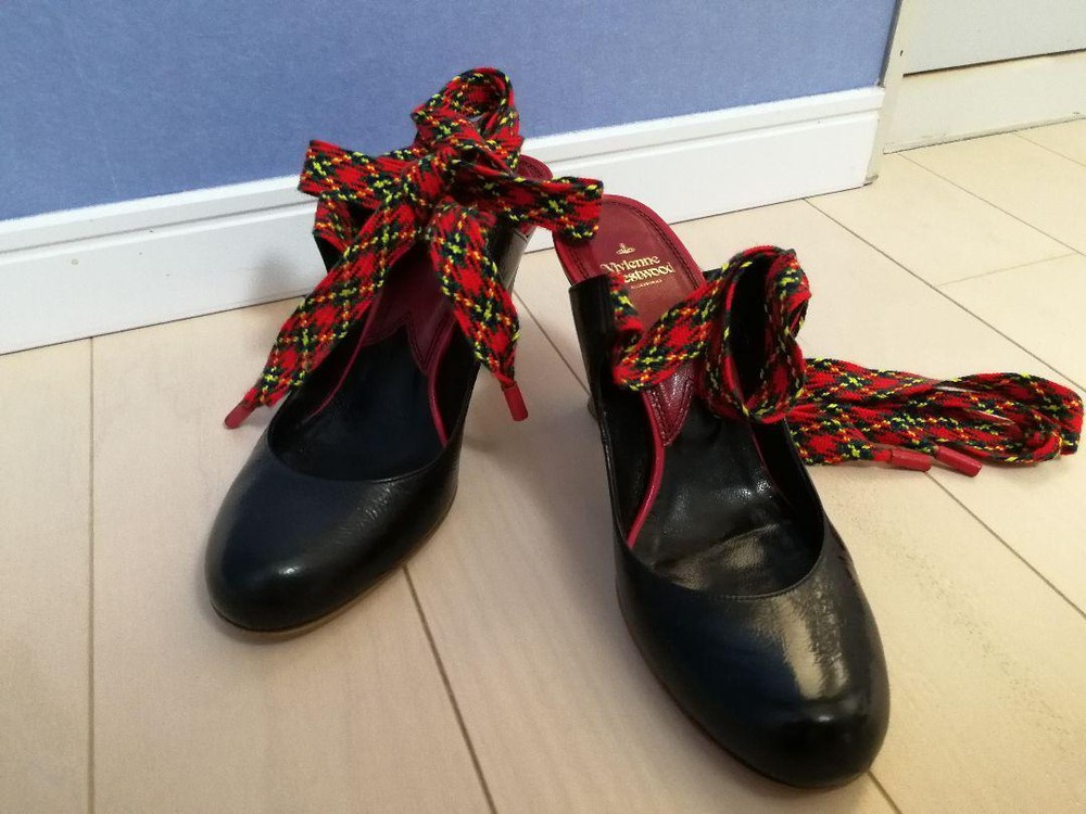 Vivienne Westwood Women 5.0US Lace Up Leather Pumps Women Designer Shoes Limited