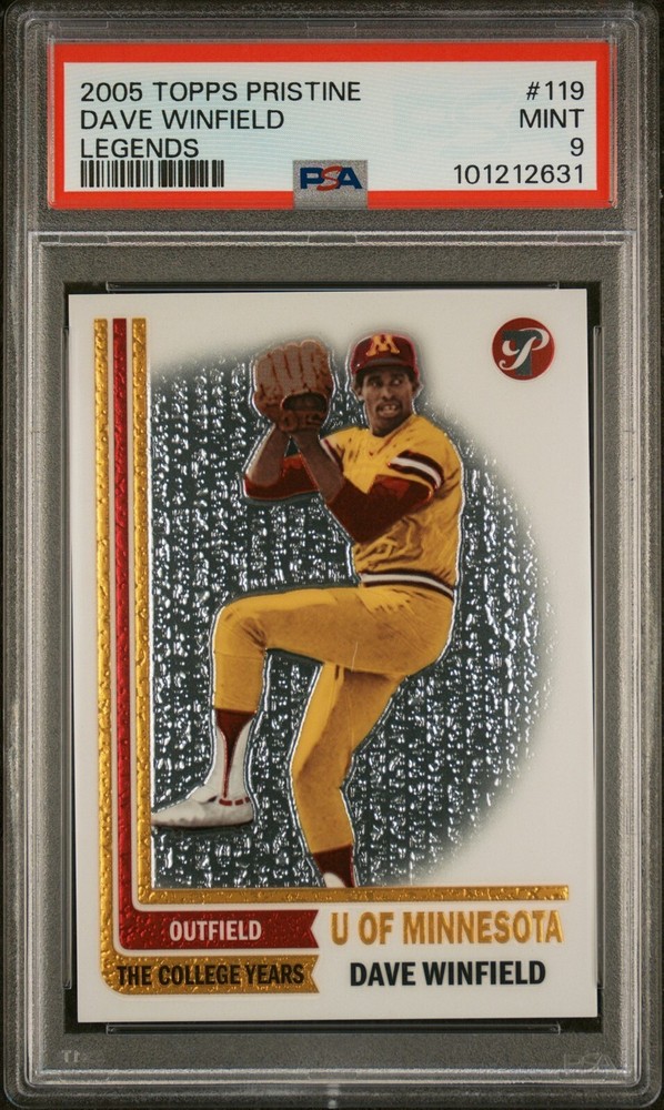 2005 Topps Pristine Legends Dave Winfield #119 PSA 9 0632/1999