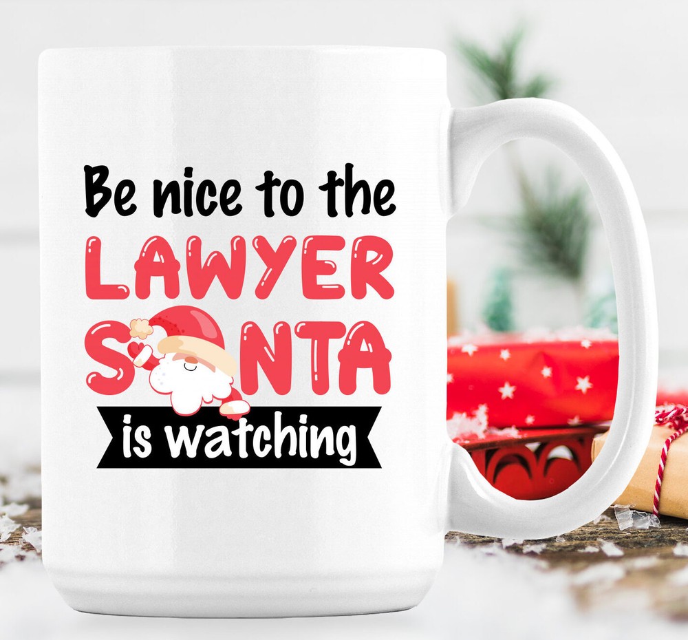 Christmas Be Nice To The Lawyer Christmas Gifts For Lawyer Lawyer Christmas Mug