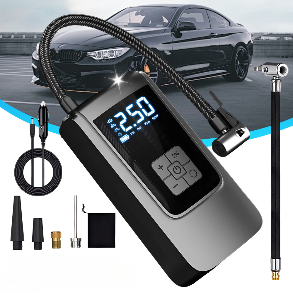 150 PSI 12V Portable Electric Air Pump for Car Bike Tires Digital Inflator