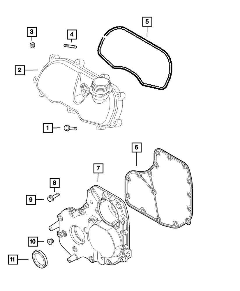 Genuine Mopar Chain Case Cover Gasket 68172841AA
