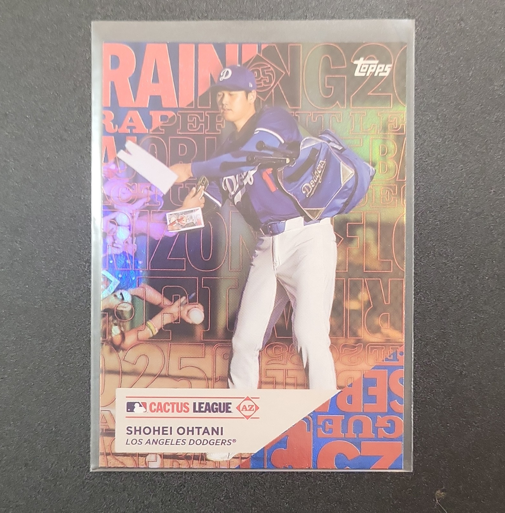 Topps 2025 Series 1 Training Grounds Shohei Ohtani Dodgers Blue Foil TG-10 /150
