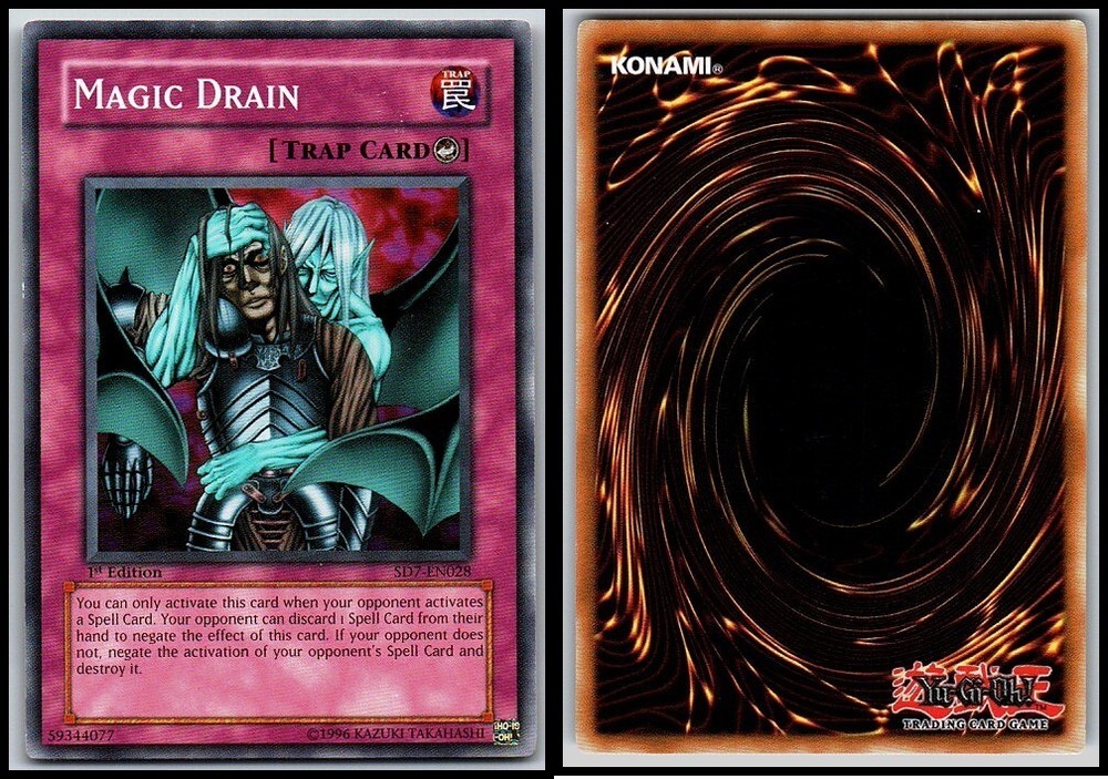 1st Edition YuGiOh Magic Drains D7-EN028 Ultra Rare Card  
