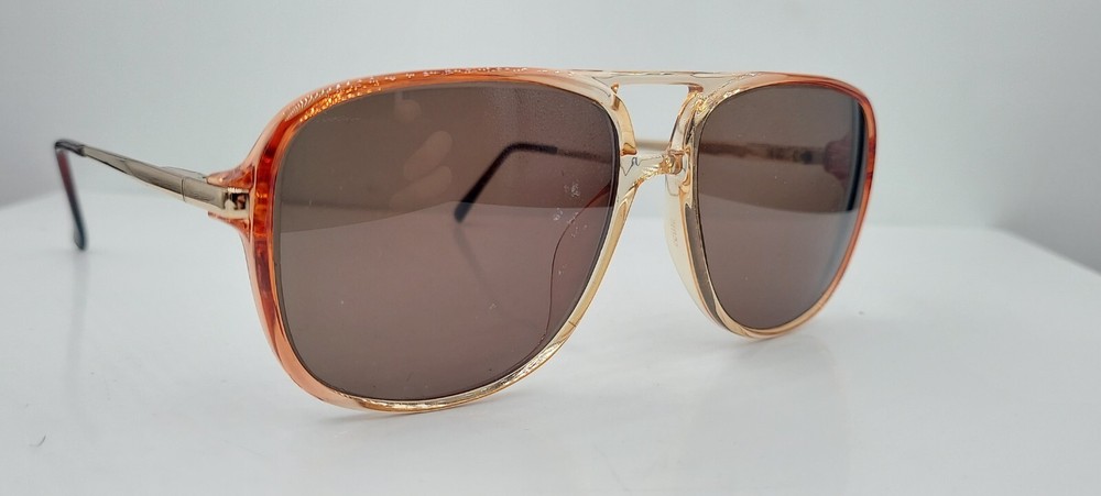 Vintage Firenza 57 Brown Pilot Sunglasses Frames Hong Kong Only