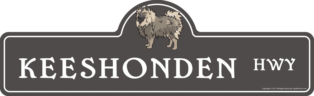 Keeshonden Street Sign | Indoor/Outdoor | Dog Lover Funny Home Décor for Gara...