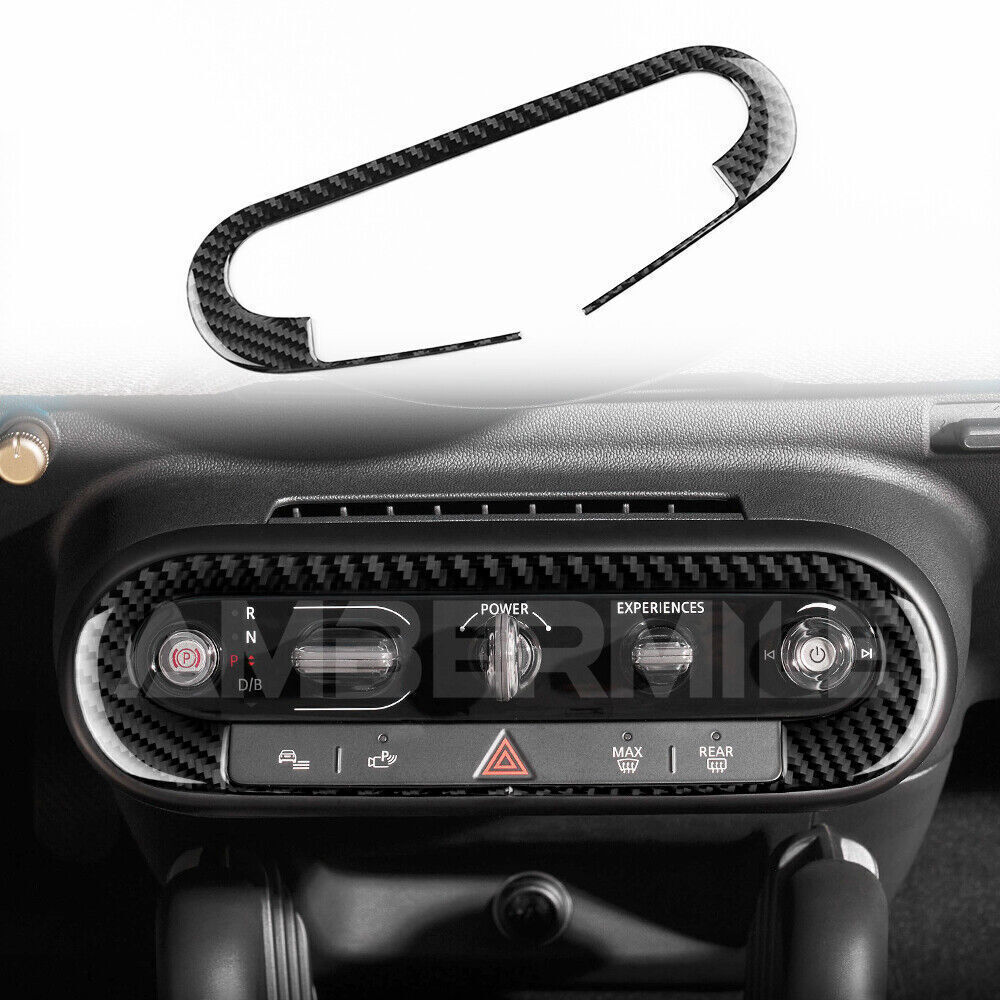 Black Gear Shift Panel Cover Sticker Carbon Fiber For Mini Countryman U25 2024
