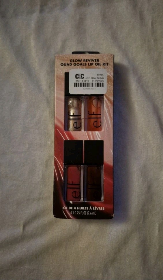 ELF GLOW REVIVER QUAD GOALS LIP OIL KIT LIMITED-EDITION HOLIDAY SET