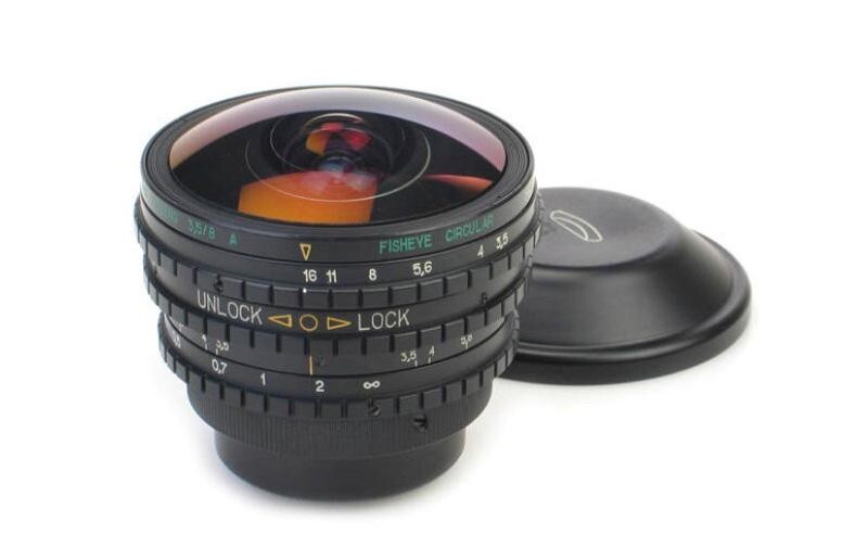 FISHEYE PELENG 8/3.5 LENS 8mm F 3.5 PENTAX M42 THREAD MOUNT ORIGINAL