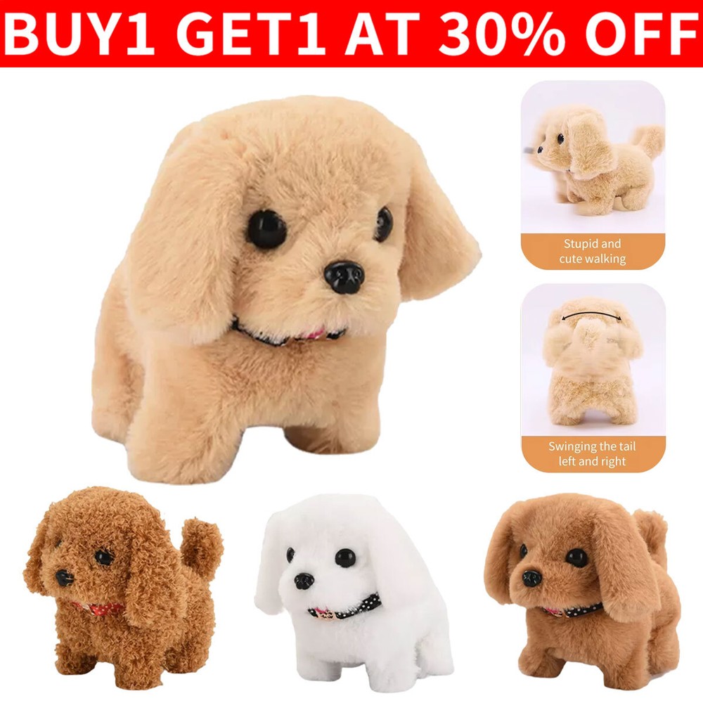 Electronic Robot Dog Walking Barking Tail Wagging Pet Puppy Dog Plush Gifts Kids
